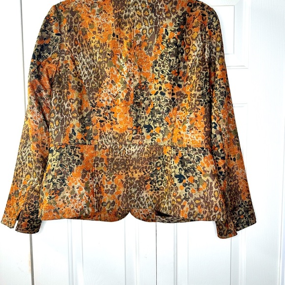 Coldwater creek floral one button blazer size 12 - Picture 7 of 9